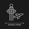 Changi airport control tower white linear icon for dark theme