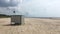 Changing booth on the Latvian seaside beach