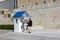 Changing of the Guard in front of Greek Parliament Old Royal Palace by Evzones, Athens, Greece