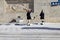 Changing of the Guard in front of Greek Parliament Old Royal Palace by Evzones, Athens, Greece