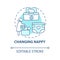 Changing nappy blue concept icon