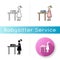 Changing table icon. Restroom for mom and child. Mother changing diaper for baby. Newborn kid care. Nanny dressing