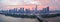 Changsha skyline panorama in sunrise