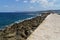 Chania greece wall and coast