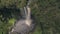 Chania Waterfall in Aberdare National Park, Kenya, Africa. Aerial drone top down