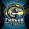 Channa fish esport mascot logo design