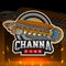 Channa fish mecha robot mascot. esport logo design