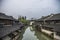 Channel with buildings on water. Zhouzhuang, China