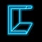 channel metal profile neon glow icon illustration