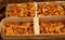 Chanterelle edible mushrooms at retail display