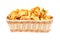 Chanterelle mushroom in basket