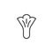 Chanterelle mushroom outline icon