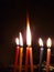 Chanukah Candles with a High Double Flame