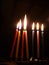 Chanukah Candles with a High Double Flame