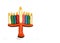 Chanukia from plasticine of different colors. Hanukkah. Jewish holiday