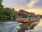 Chao Phraya River by boat and canals of Bangkok