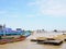 CHAO PHRAYA river boat ship goods & person Transportation, BANGKOK, THAILAND.