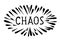 Chaos black isolated lettering art