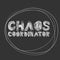 Chaos Coordinator hand drawing lettering, decoration elements on a neutral background.