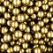 Chaotic golden globe spheres abstract background