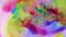 Chaotic movement of colored paint in water. Approximation, zoom.