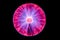 Chaotic plasma ball blue violet purple and red