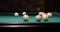 Chaotically scattered billiard balls on the gaming table