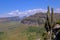 Chapada Diamantina National Park landscape with Morro Do Morrao mountain, view from Morro Do Pai Inacio, Lencois, Brazil