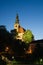 Chapel and bell-tower in old European city