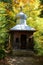 Chapel by Blessed Stone and sacred spring in wood by Manyava Skete,Ukraine