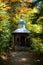 Chapel by Blessed Stone and sacred spring in wood by Manyava Skete,Ukraine