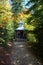 Chapel by Blessed Stone and sacred spring in wood by Manyava Skete,Ukraine