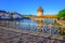 Chapel bridge and Old Town, Lucerne, Switzerland