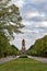 Chapel complex, bell tower, funeral hall, and crematorium of Leipzig South Cemetery in Leipzig, Germany