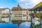 Chapel Covered Bridge Inner Harbor Lucerne Switzerland