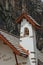 The chapel at Falzarego pass, Dolomites, Italy