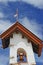 The chapel at Falzarego pass, Dolomites, Italy