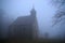 Chapel on the foggy hill