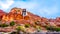 The Chapel of the Holy Cross in rain soaked red buttes of the sandstone mountains between Sedona and the Village of Oak Creek