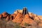 The Chapel of Holy Cross on red rock buttes in a sunny winter afternoon under blue sky in Sedona, Arizona