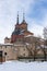 chapel of the holy hosts in the city of alcala de henares view from saint lucas square