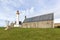 Chapel, lighthouse, semaphore and abbey ruins at Pointe de Saint