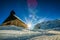 Chapel `Maria Heimsuchung` at the zugspitze highest mountain in