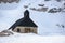 Chapel of Mary, church on the Zugspitze, the highest mountain of Germany in the snow covered Bavarian Alps near Garmisch
