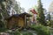 The chapel and the memorial cross in honor of the new martyrs of Solovki on the Sekirnaya mountain. Bolshoy Solovetsky island, Ark