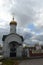 Chapel at the memorial necropolis for soldiers in the city of Ryazhsk, Ryazan region