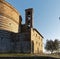 The chapel of Montesiepi in Tuscany with its round tower