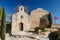 Chapel at the ruins of the castle in picturesque village