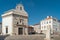 Chapel of Saint GonÃ§alinho on a bright sunny day against a bright blue sky. Aveiro, Portugal