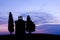 Chapel silhouette in Tuscany